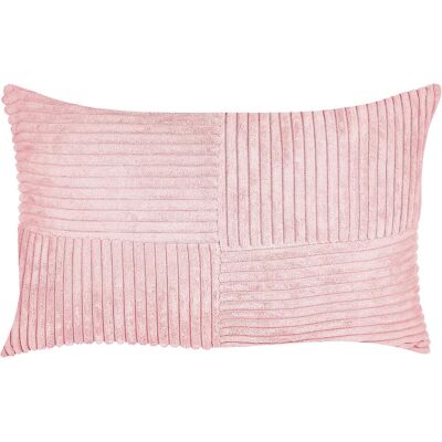 Beliani Kissen-Set - Pink Corduroy Moderne Kissen - 47x27cm Beliani Kissen-Set - Pink Corduroy Moderne Kissen - 47x27cm