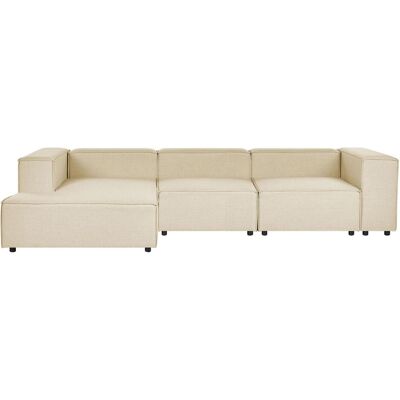 Beliani Beiges Modular-Rechtecksofa - 3-Sitzer Beliani Beiges Modular-Rechtecksofa - 3-Sitzer