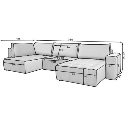 ELTAP Bonito Wohnlandschaft mit Schlaffunktion ELTAP Bonito Wohnlandschaft mit Schlaffunktion