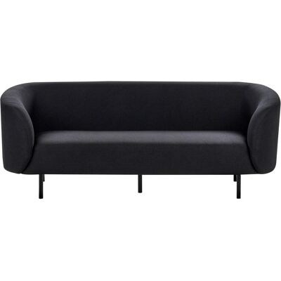 Beliani Sofa Schwarz Stoff 3-Sitzer - Sofa Beliani Sofa Schwarz Stoff 3-Sitzer - Sofa