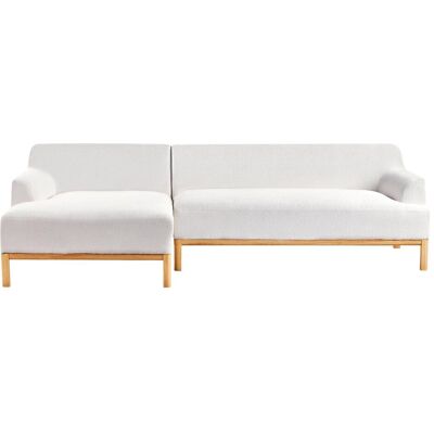 BELIANI Ecksofa Sosjo - Skandinavischer Stil, Weiß, 3-Sitzer BELIANI Ecksofa Sosjo - Skandinavischer Stil, Weiß, 3-Sitzer