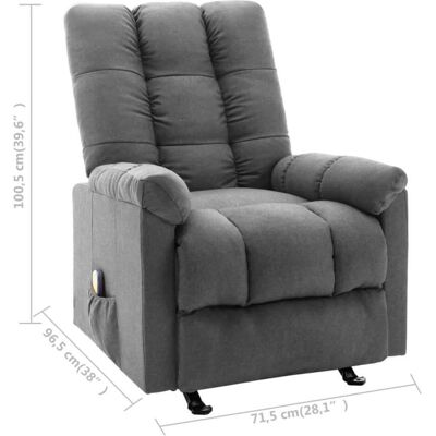 ALTRO Nova - Elektrische Relaxsessel - Hellgrau Stoff ALTRO Nova - Elektrische Relaxsessel - Hellgrau Stoff