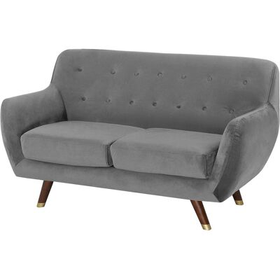 Beliani Samt Wohnzimmerset Grau BODO - Wohnzimmer-Set Beliani Samt Wohnzimmerset Grau BODO - Wohnzimmer-Set