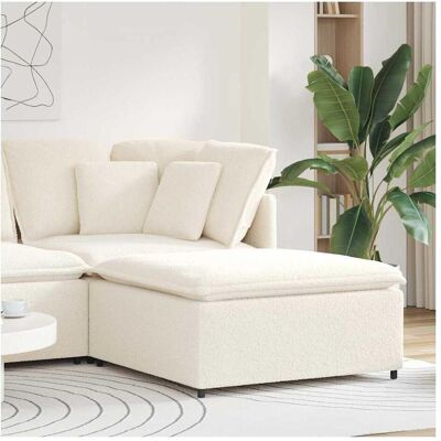 vidaXL - Modulares Sofa Fußhocker-Modul Creme 100x100x48 cm - Creme - ottoman vidaXL - Modulares Sofa Fußhocker-Modul Creme 100x100x48 cm - Creme - ottoman