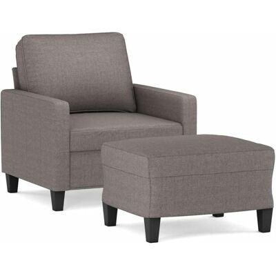 vidaXL Sessel mit Hocker - Robustes Stoff, Modernes Design vidaXL Sessel mit Hocker - Robustes Stoff, Modernes Design