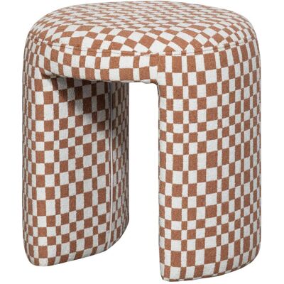 Woood Charlie - Kompakter orange Hocker - Pouf Woood Charlie - Kompakter orange Hocker - Pouf