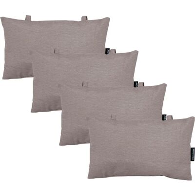 Natura Punto, Dekokissen, 4er-Set Kopfkissen für Garten- und Liegestühle, ca. 24 x 40cm, taupe (24 x 40 cm) Natura Punto, Dekokissen, 4er-Set Kopfkissen für Garten- und Liegestühle, ca. 24 x 40cm, taupe (24 x 40 cm)