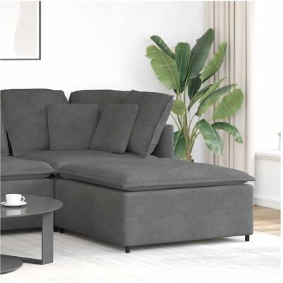 vidaXL - Modulares Fußhocker - Dark gray - Ottoman vidaXL - Modulares Fußhocker - Dark gray - Ottoman