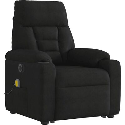 vidaXL Massageliege + Massagesessel, Massagesessel Aufstehhilfe Elektrisch Schwarz Mikrofasergewebe vidaXL Massageliege + Massagesessel, Massagesessel Aufstehhilfe Elektrisch Schwarz Mikrofasergewebe