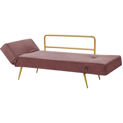Beliani Rosa Schlafsofa - Modern, Verstellbare Armlehnen, 2-Sitzer Beliani Rosa Schlafsofa - Modern, Verstellbare Armlehnen, 2-Sitzer