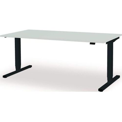 Mauser, Schreibtisch, Steh-/Sitzarbeitsplatz levero H650-1250xB1800xT800mm anthrazitgrau, RAL 7016/lichtgrau elektrisch...