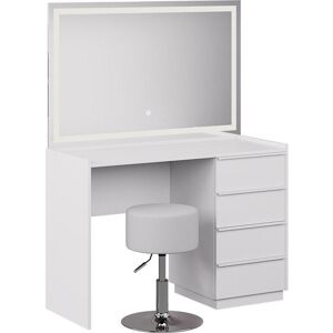Vicco, Schminktisch, Schminktisch Viktoria, Weiss, 110 cm mit LED-Spiegel & Hocker (110 x 45 x 77.20 cm) Vicco, Schminktisch, Schminktisch Viktoria, Weiss, 110 cm mit LED-Spiegel & Hocker (110 x 45 x 77.20 cm)