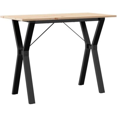 vidaXL Y-Frame Esstisch - Massivholz - 100x50x75 cm vidaXL Y-Frame Esstisch - Massivholz - 100x50x75 cm