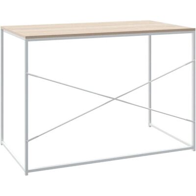 vidaXL Weiße Eichen-Computertisch - 110x60x70cm Büromöbel vidaXL Weiße Eichen-Computertisch - 110x60x70cm Büromöbel