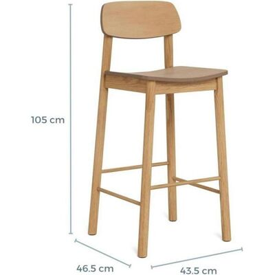 NORDFORM Barlow Barhocker - Natur - Skandinavisches Design NORDFORM Barlow Barhocker - Natur - Skandinavisches Design