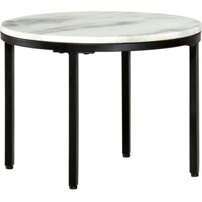 vidaXL Schwarze und Weiße Marmortisch - Ø50 cm - Couchtisch vidaXL Schwarze und Weiße Marmortisch - Ø50 cm - Couchtisch