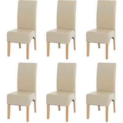 MCW Crotone Set aus 6 Esszimmerstühlen - Creme - Modernes Design MCW Crotone Set aus 6 Esszimmerstühlen - Creme - Modernes Design