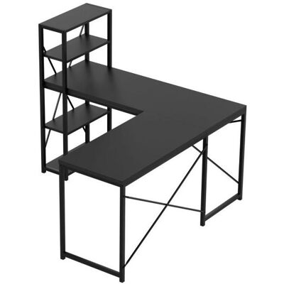 Mark Adler, Schreibtisch, Eckschreibtisch mit Regalen Leader 5.9 Schwarz 145 cm Mark Adler, Schreibtisch, Eckschreibtisch mit Regalen Leader 5.9 Schwarz 145 cm