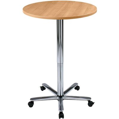 Hammerbacher Höhenverstellbarer Stehtisch - Buche - 80x80x72-114 cm Hammerbacher Höhenverstellbarer Stehtisch - Buche - 80x80x72-114 cm