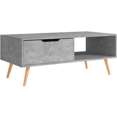 vidaXL Betongraue Couchtisch - Wohnzimmer Akzenttisch vidaXL Betongraue Couchtisch - Wohnzimmer Akzenttisch