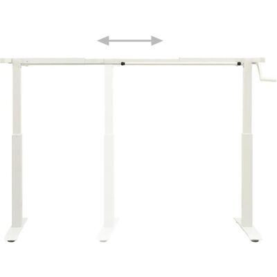vidaXL Nova Höhenverstellbarer Schreibtischrahmen - Weiß - 71-113cm, 102-160cm vidaXL Nova Höhenverstellbarer Schreibtischrahmen - Weiß - 71-113cm, 102-160cm