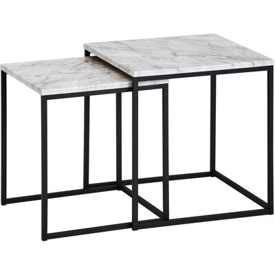 Wohnling, Couchtisch + Beistelltisch, Marble (35 x 35 x 39 cm) Wohnling, Couchtisch + Beistelltisch, Marble (35 x 35 x 39 cm)