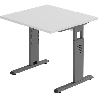 HAMMERBACHER Lichtgrauer Höhenverstellbarer Schreibtisch - 80x80cm HAMMERBACHER Lichtgrauer Höhenverstellbarer Schreibtisch - 80x80cm