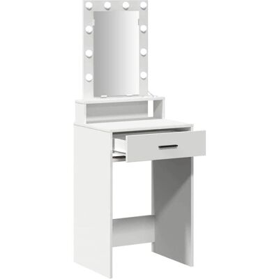 vidaXL Weiß MDF Holz 50 x 41 x 140 cm Spiegel Schminktisch vidaXL Weiß MDF Holz 50 x 41 x 140 cm Spiegel Schminktisch