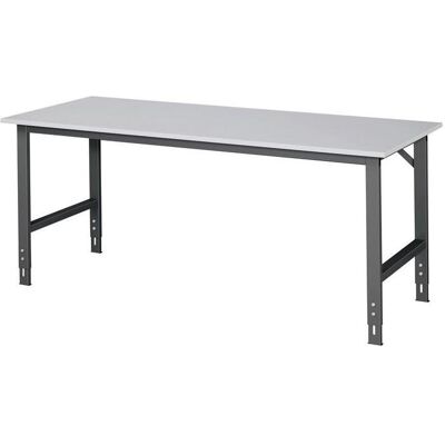 RAU, Werkbank + Arbeitsbock, Werktisch Tom B2000xT800xH760-1080mm Arbeitsplatte Melamin Gestell anthrazitg, RAL7016 (200 cm, 205 cm) RAU, Werkbank + Arbeitsbock, Werktisch Tom B2000xT800xH760-1080mm Arbeitsplatte Melamin Gestell anthrazitg, RAL7016 (200 cm, 205 cm)