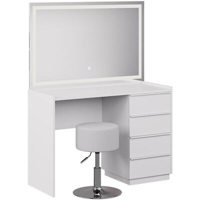 Vicco, Schminktisch, Schminktisch Viktoria, Weiss, 110 cm mit LED-Spiegel & Hocker (110 x 45 x 77.20 cm) Vicco, Schminktisch, Schminktisch Viktoria, Weiss, 110 cm mit LED-Spiegel & Hocker (110 x 45 x 77.20 cm)