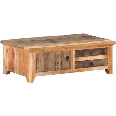 vidaXL Kaffee- oder Couchtisch aus recyceltem Massivholz - 90x50x31 cm vidaXL Kaffee- oder Couchtisch aus recyceltem Massivholz - 90x50x31 cm