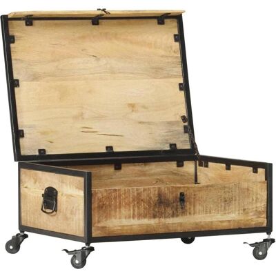 VIDAXL Mango-Holz Couchtisch mit Rollen - Couchtisch VIDAXL Mango-Holz Couchtisch mit Rollen - Couchtisch