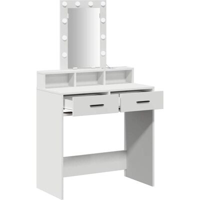 vidaXL Weiß Holzwerkstoff Rechteckiger Schminktisch - Schminktisch vidaXL Weiß Holzwerkstoff Rechteckiger Schminktisch - Schminktisch