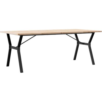 vidaXL Y-Frame Esstisch aus Massivkiefer und Stahl - Esstisch vidaXL Y-Frame Esstisch aus Massivkiefer und Stahl - Esstisch