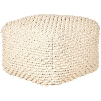 Beliani Pouf Quadrat Hellbeige 50x50x35 cm - Ottomane Beliani Pouf Quadrat Hellbeige 50x50x35 cm - Ottomane