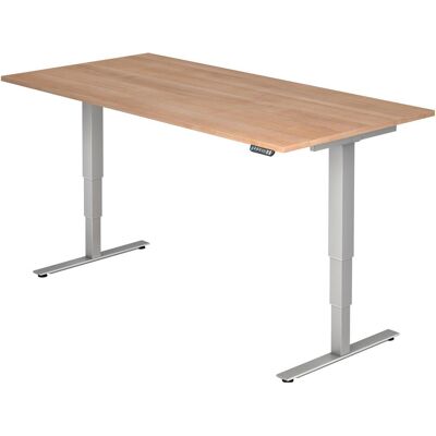 HAMMERBACHER Höhenverstellbarer Schreibtisch – 200x100, Nussbaum HAMMERBACHER Höhenverstellbarer Schreibtisch – 200x100, Nussbaum
