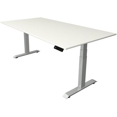Kerkmann Move 4 Elektrischer Höhenverstellbarer Schreibtisch - Weiß & Silber, 200x100cm Kerkmann Move 4 Elektrischer Höhenverstellbarer Schreibtisch - Weiß & Silber, 200x100cm