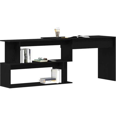 vidaXL Schwarzer Holztisch 200cm - Tisch vidaXL Schwarzer Holztisch 200cm - Tisch