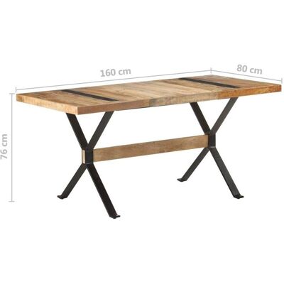 vidaXL Esstisch, Garwood (160 x 80 x 76 cm) vidaXL Esstisch, Garwood (160 x 80 x 76 cm)