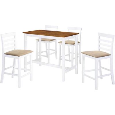 vidaXL Bartisch-Set - Rustikaler Stil - 5 Stücke vidaXL Bartisch-Set - Rustikaler Stil - 5 Stücke