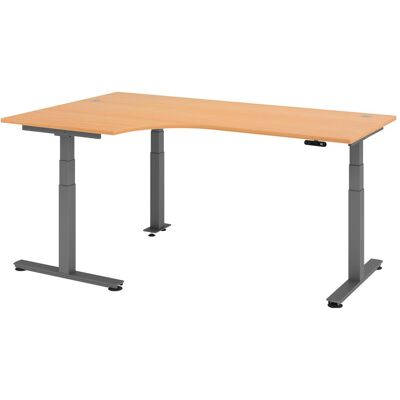 hjh OFFICE PRO XDSM 82 G Elektrischer höhenverstellbarer Schreibtisch - Buche & Grau hjh OFFICE PRO XDSM 82 G Elektrischer höhenverstellbarer Schreibtisch - Buche & Grau