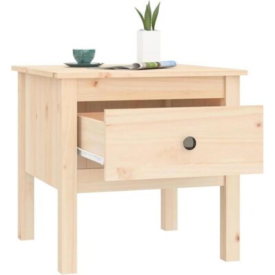 vidaXL Massives Kiefernholz Beistelltisch - 50x50x49 cm - Robust & Rustikal vidaXL Massives Kiefernholz Beistelltisch - 50x50x49 cm - Robust & Rustikal