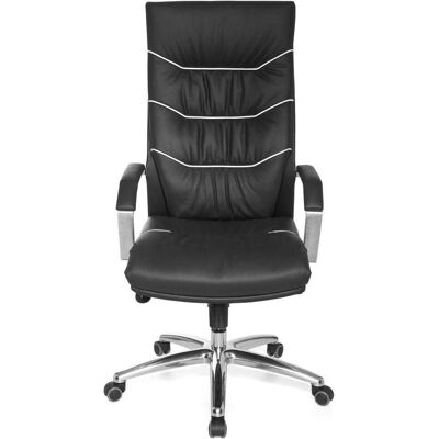 Amstyle Bürostuhl Echt-Leder schwarz - Verstellbarer Chefsessel Amstyle Bürostuhl Echt-Leder schwarz - Verstellbarer Chefsessel