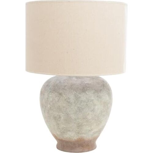 Tischlampe, Lampada in Ceramica con Paralume (E27)