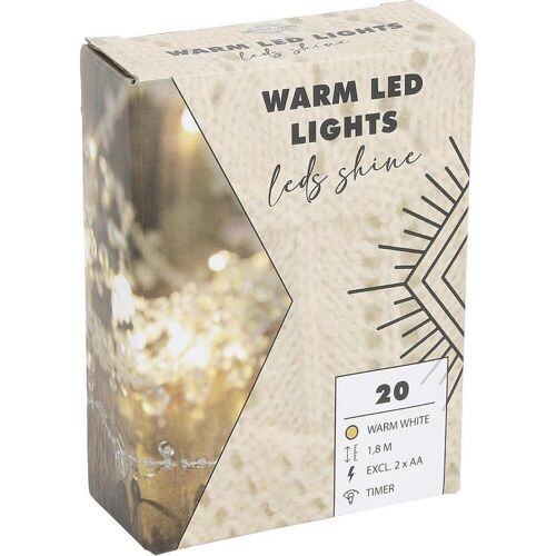 Lichterkette, Drahtlichterkette 20LED (0.11 m)