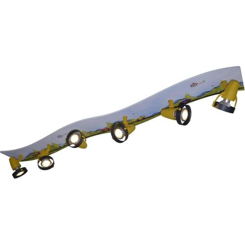 Niermann Stand By, Kinderlampe, Niermann Autos Deckenleuchte-Leiste 6fach GU10 Multicolor, Bunt Made in Germany