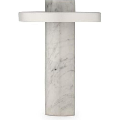Tischlampe, SOBREMESA LAMPARA 22X22X30 MARMOL CALACATTA Blanco MATE (E27)