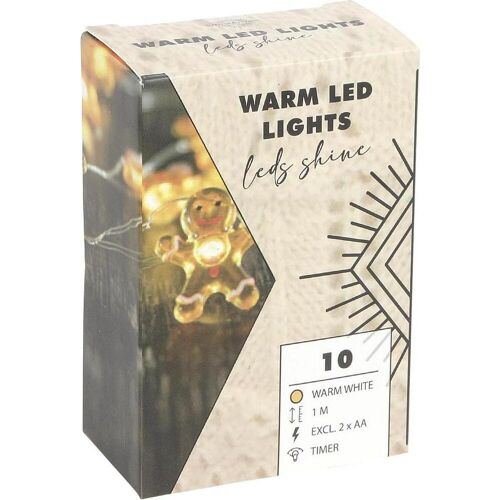 Lichterkette, Lichterkette Lebkuchen 10LED (0.04 m)