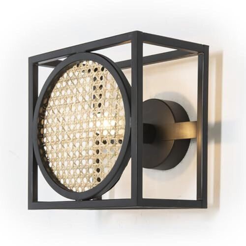 Wandleuchte + Deckenleuchte, Aplique Rattan Natur