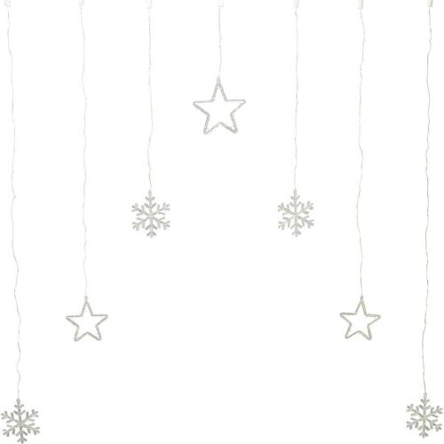 Lichterkette, LED Lichtervorhang Sterne (0.17 m)